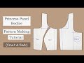 How To Draft Princess Panel Bodice Front Back Pattern Making Tutorial