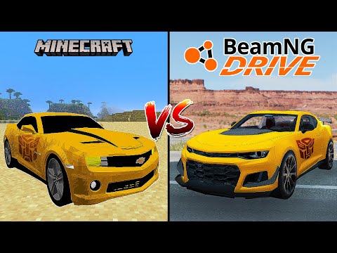 Minecraft Bumblebee Car VS BeamNG Drive Bumblebee Car - WHO IS BEST?