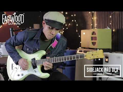 Eastwood Sidejack Pro DLX with Pau Ferro Fretboard 2019 - Vintage White image 7