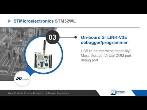 STMicroelectronics STM32WL Nucleo-64 Board (NUCLEO-WL55JC) — New Product Brief | Mouser Electronics