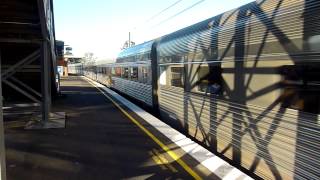 preview picture of video 'Indian Pacific - Rooty Hill Station, Platform, 4 westbound July 3 2013 3.45pm'