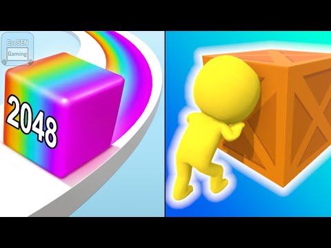 Jelly Run 2048 vs Push Harder | All Levels Gameplay | Android, iOS