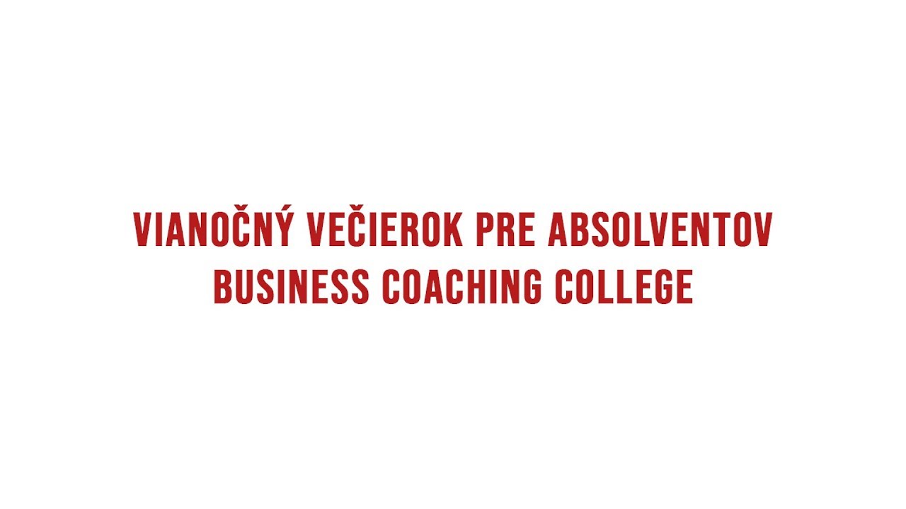 Vianočný večierok 2018 pre absolventov Business Coaching College