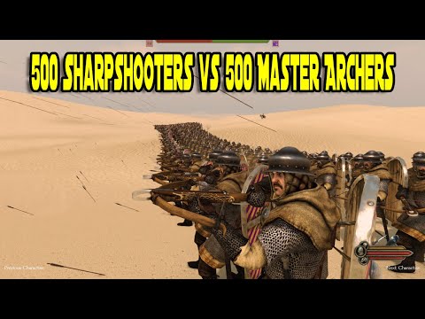 500 Sharpshooters vs 500 Master Archers - Mount & Blade 2: Bannerlord Archers vs Crossbows