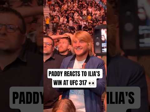 Paddy Pimblett reacts to Ilia Topuria's win at UFC 317 👀