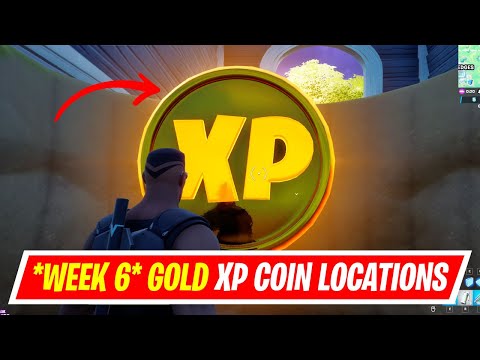 NEW WEEK 6 GOLD XP COIN LOCATIONS IN FORTNITE SEASON 4 - WHERE TO FIND WEEK 6 GOLD XP COIN