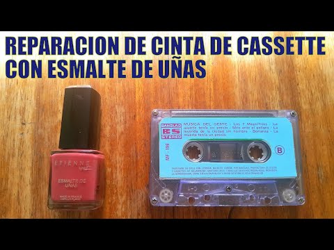 Audio Cassette Tape Repair with Nail Polish