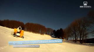preview picture of video 'Skilift Zuckerfeld, Wasserkuppe, Rhön: Kamerafahrt Hauptpiste'