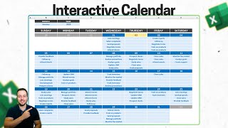 How to Make a Calendar to See Scheduled Tasks/Events in Excel