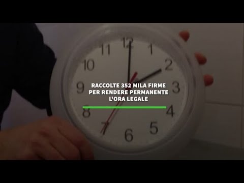 Raccolte 352 mila firme per rendere permanente l'ora legale