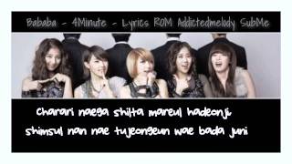 [SUB/ROM] 4Minute - Bababa ( Lyrics on Screen )