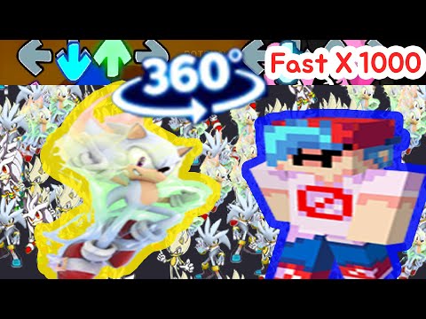 FNF Fastest Vs Fleetway Super Sonic FNF HD Animation 360° - Chaos from Sonic.exe 2.0