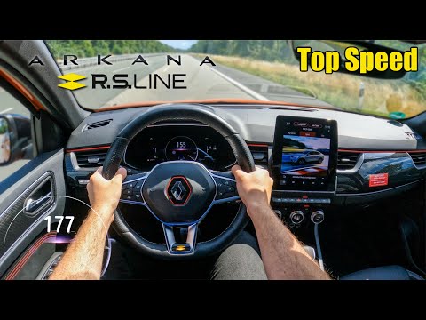 Renault Arkana E-TECH Hybrid R.S Line 2022 145HP TOP SPEED POV Test Drive, Acceleration on Autobahn