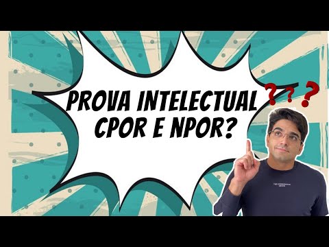 PROVA INTELECTUAL DO CPOR e NPOR