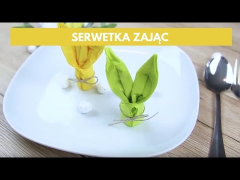 Jak złożyć serwetkę w zajączka? Krok po kroku #wielkanocnedekoracje #diy