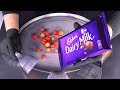 ASMR Cadbury Strawberry Ice Cream Rolls Make Dairy Milk Chocolate Strawberries To Ice Cream