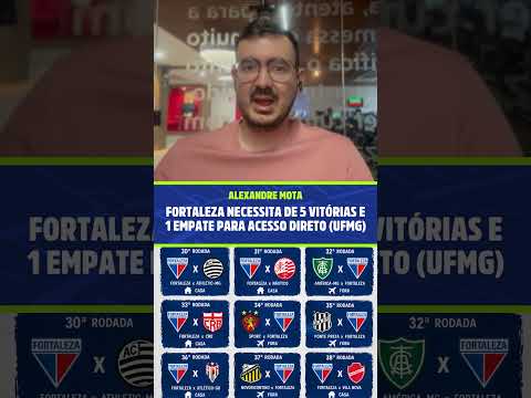 FORTALEZA PRECISA DE MAIS 5 VITÓRIAS E 1 EMPATE PARA O ACESSO