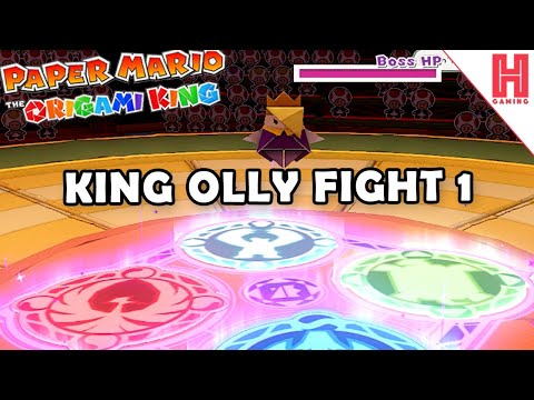 How To Beat King Olly Boss Fight 1 - Paper Mario: The Origami King