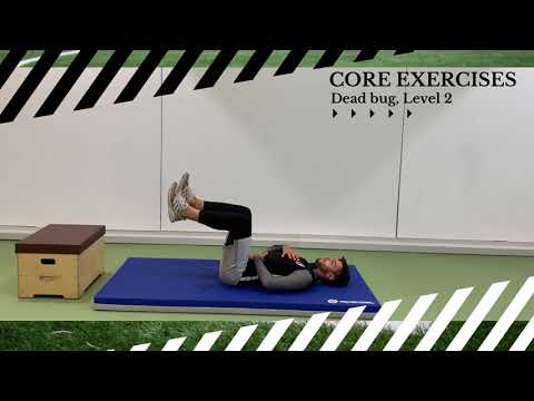 Dead bug, level 2 (with lifted legs)