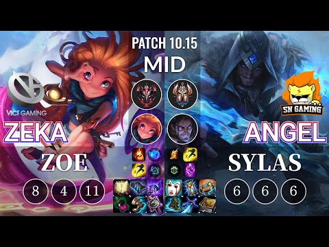 VG Zeka Zoe vs SN Angel Sylas Mid - KR Patch 10.15