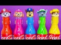 Coloring the characters of Paw Patrol with Paintings - Bathtime