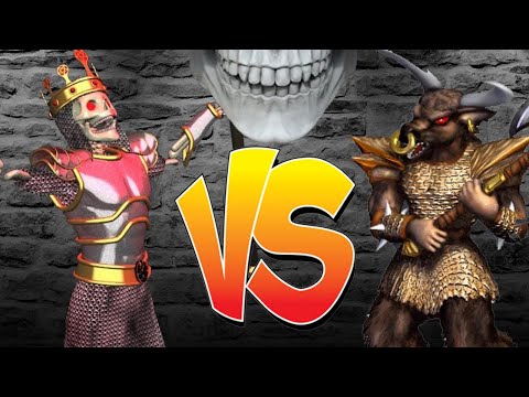 Heroes of Might and Magic III. Power lich VS Minotaur king