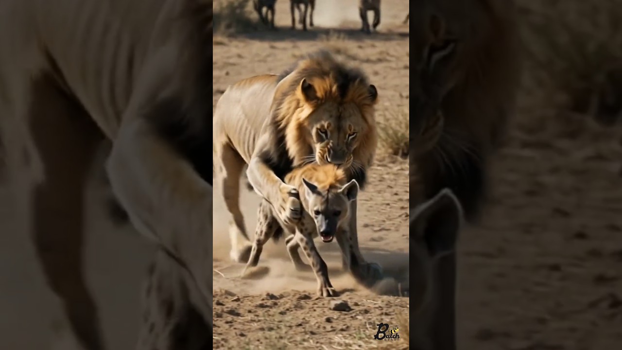 The Ultimate Showdown: When the King Fights Back! 🦁💥 #LionKing #WildLife #AIVideo