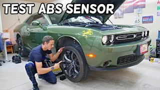 HOW TO TEST ABS SENSOR, WHEEL SPEED SENSOR ON DODGE CHALLENGER