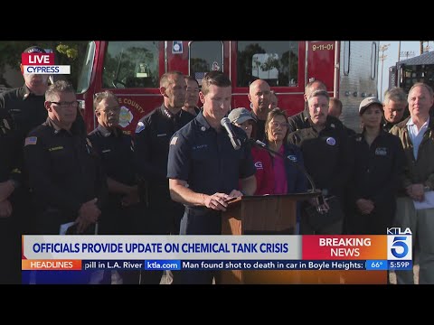 Orange County officials update the public chemical tank crisis
