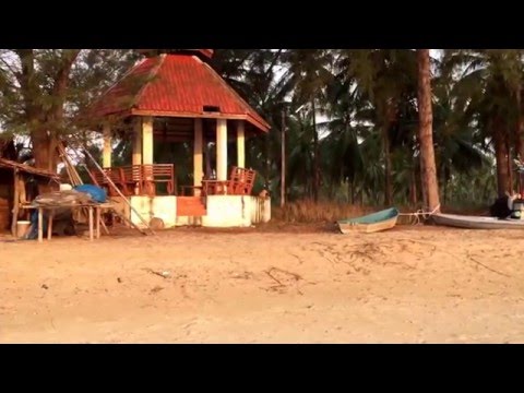 Fisherman temporary shelter by the beach