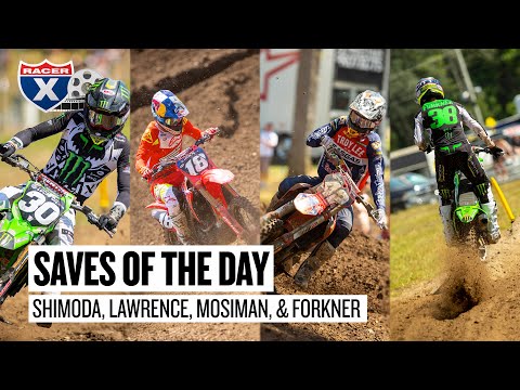 Motocross Saves of the Day - Shimoda, Lawrence, Mosiman, & Forkner - Ironman
