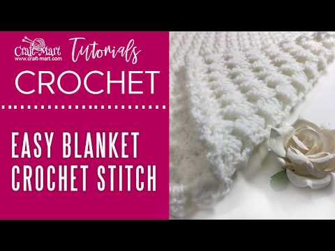 Easy Crochet Baby Blanket - White Waves