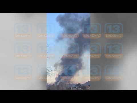 Incendio en Ullum: Bomberos combaten un importante foco detrás del Club Caza y Pesca