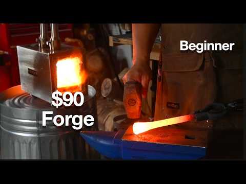 Learning to Forge with a $90 Vevor Gas Forge (ASMR)