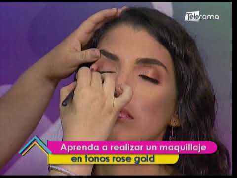 Aprenda a realizar un maquillaje en tonos rose gold