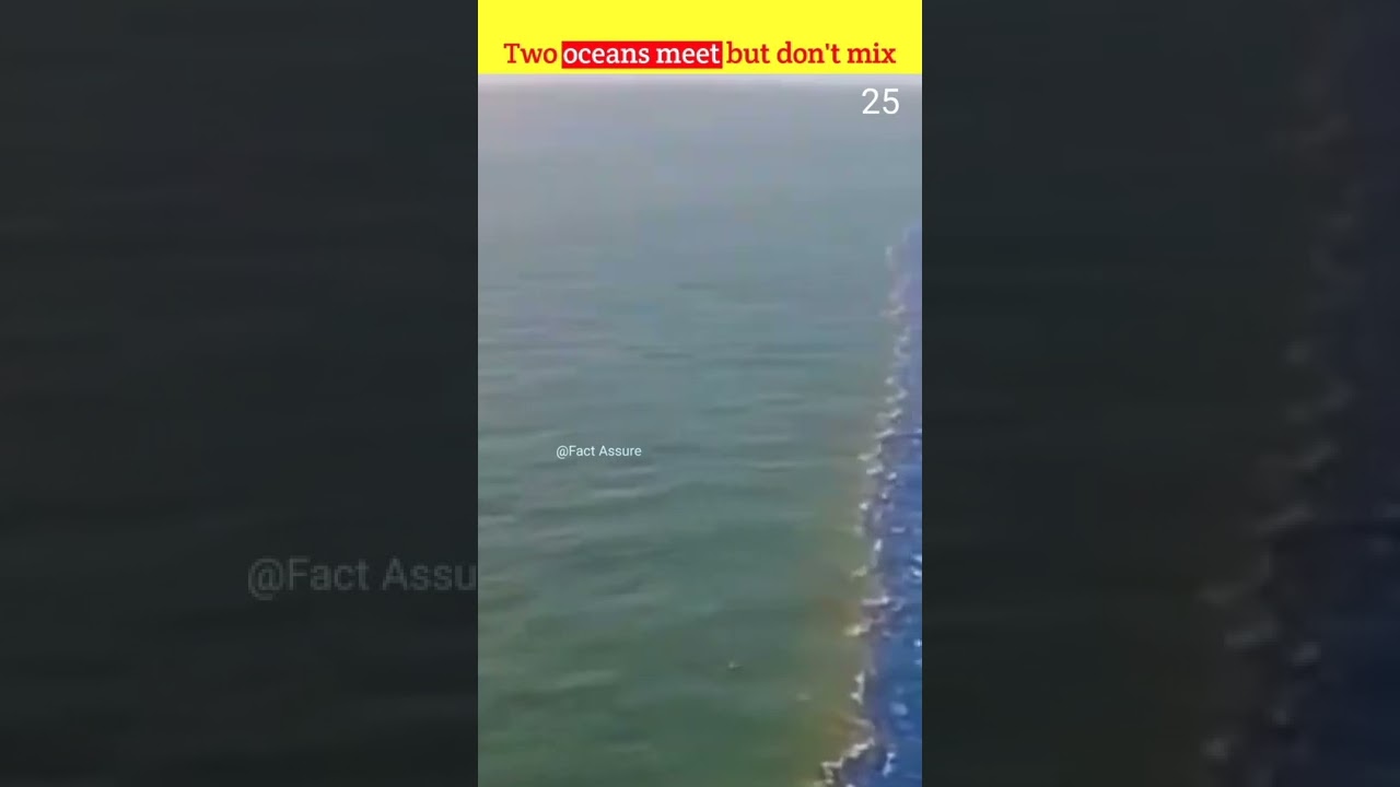 Two oceans meet but don't mix why❓😯#shorts #facts #viral