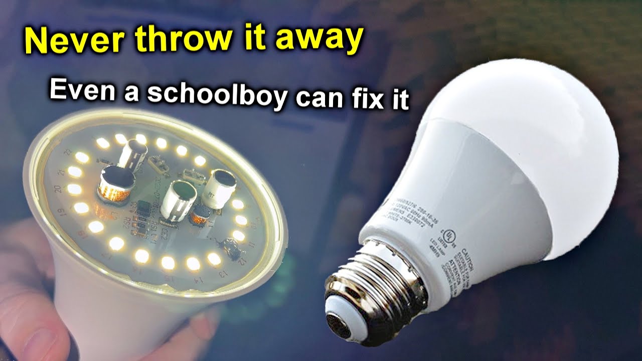 ✅How to DISASSEMBLE and REPAIR an LED lamp WITHOUT A SOLDERING IRON Do-it-yourself LED lamp repair