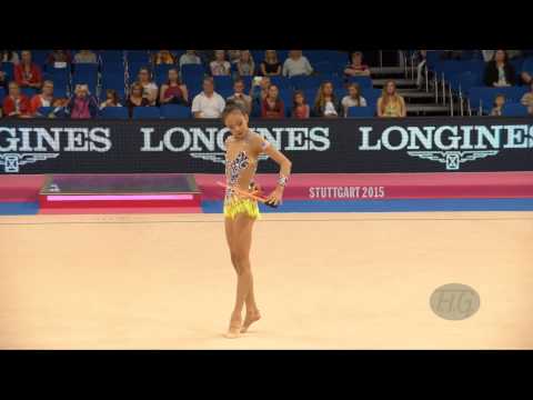 Laura Yihan ZENG (USA) 2015 Rhythmic Worlds Stuttgart - Qualifications Clubs