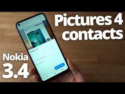 Add Picture to Contact in Nokia 3.4 + How to Add Contact to Screen FastDial.