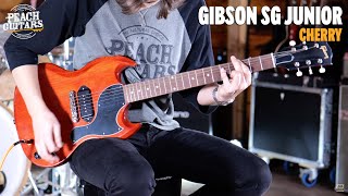 Video thumbnail for No Talking...Just Tones | Gibson SG Junior Cherry by Peach Guitars