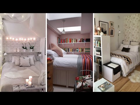 Part of a video titled 10 Small Bedroom Ideas for Couples - YouTube