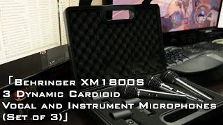 Video thumbnail for Unboxing: Behringer XM1800S 3 Dynamic Cardioid Vocal and Instrument Microphones by Civvie