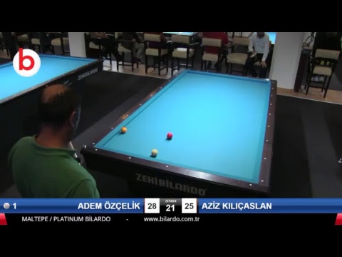 ADEM ÖZÇELİK & AZİZ KILIÇASLAN Bilardo Maçı - PLATINUM BİLARDO - 2018 CUMHURİYET TURNUVASI-2.TUR