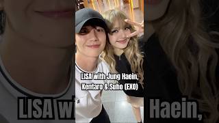 LISA with Jung Haein, Kentaro & Suho EXO #lisa #suho #junghaein #kentaro #ลิซ่า #deadline #blackpink