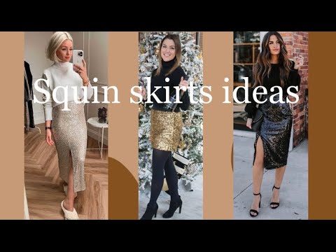 How to wear sequin skirts ideas |2023| outfits for christmast & new year & holiday / festive styling