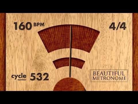 160 BPM 4/4 Wood Metronome HD