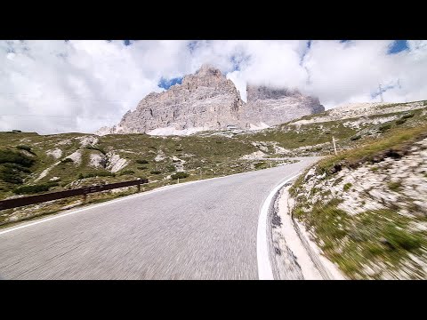 Tre Cime di Lavaredo from Cortina d'Ampezzo (Italy) - Indoor Cycling Training