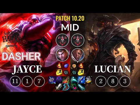 SHG Dasher Jayce vs Lucian Mid - KR Patch 10.20
