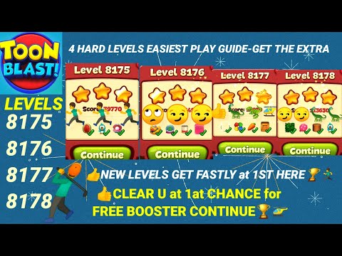 Toon Blast Levels 8175 8176 8177 8178 |No Boosters|🚀Clear the Stuck🤛✨