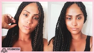Easy DIY  Box Braids Tutorial For Beginners| FOR ONLY 20$$$!!!